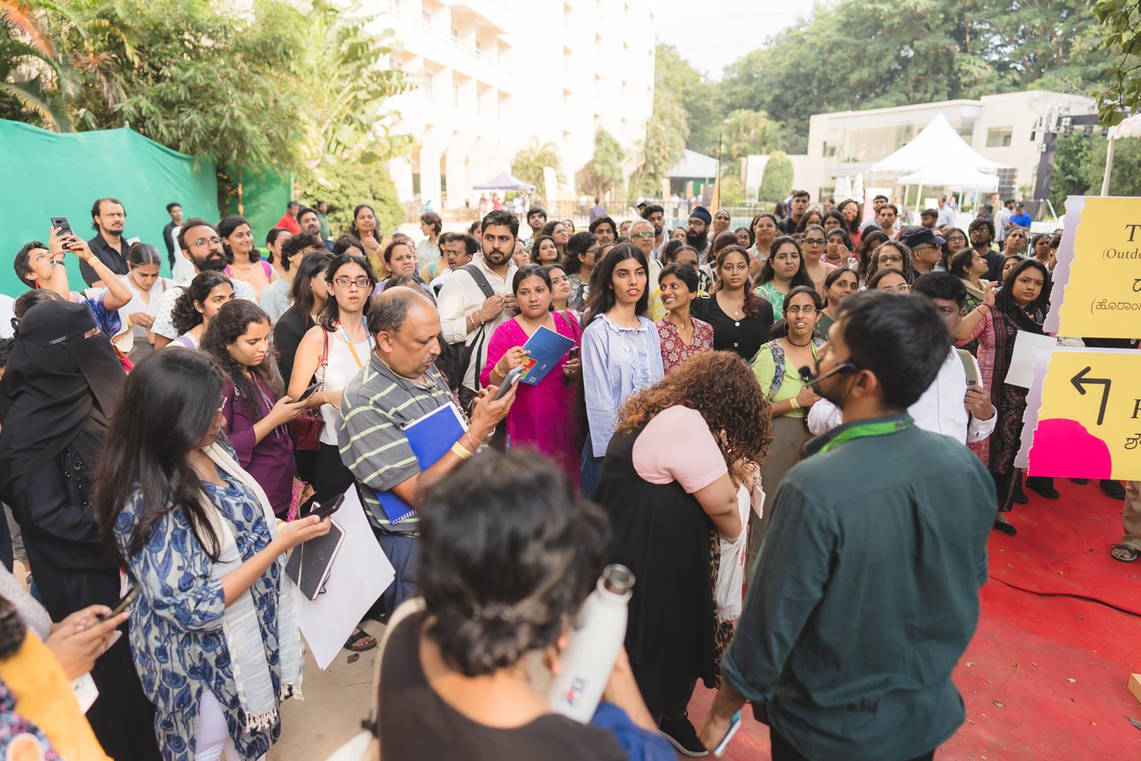 A dense crowd at the festival