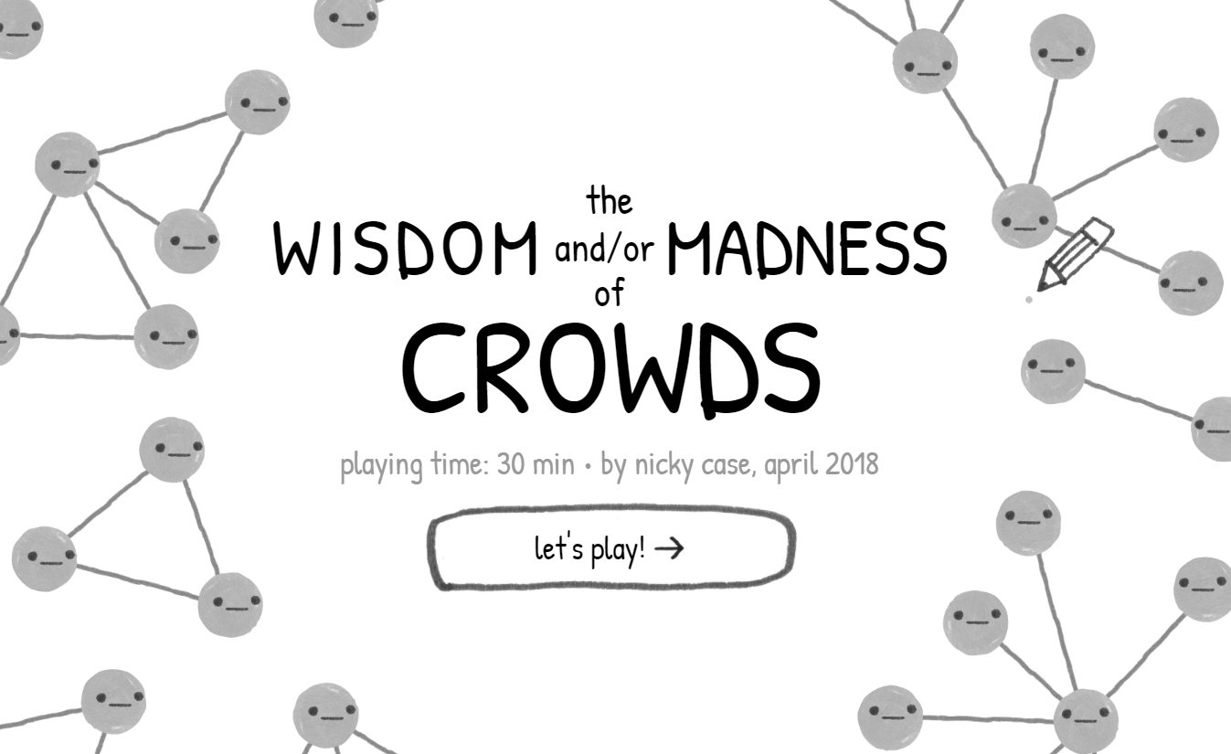 Title screen of a game about crowds