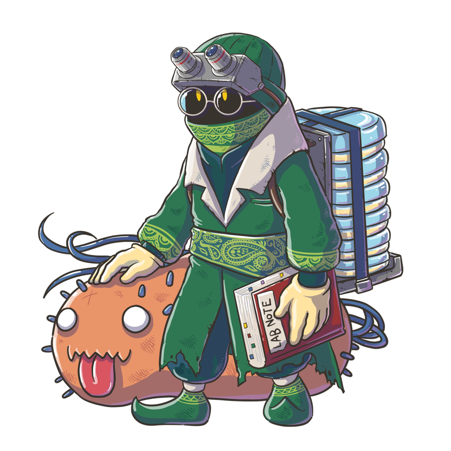 Final artwork of the Druid, Microbiologist