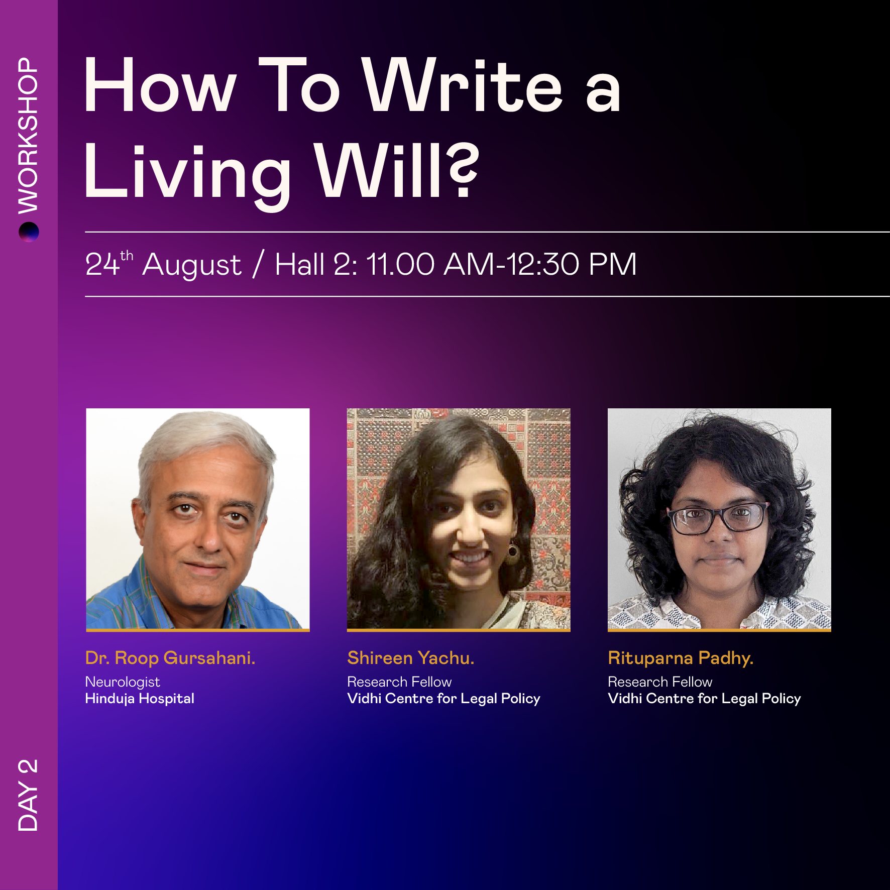 Workshop card: How To Write a Living Will?