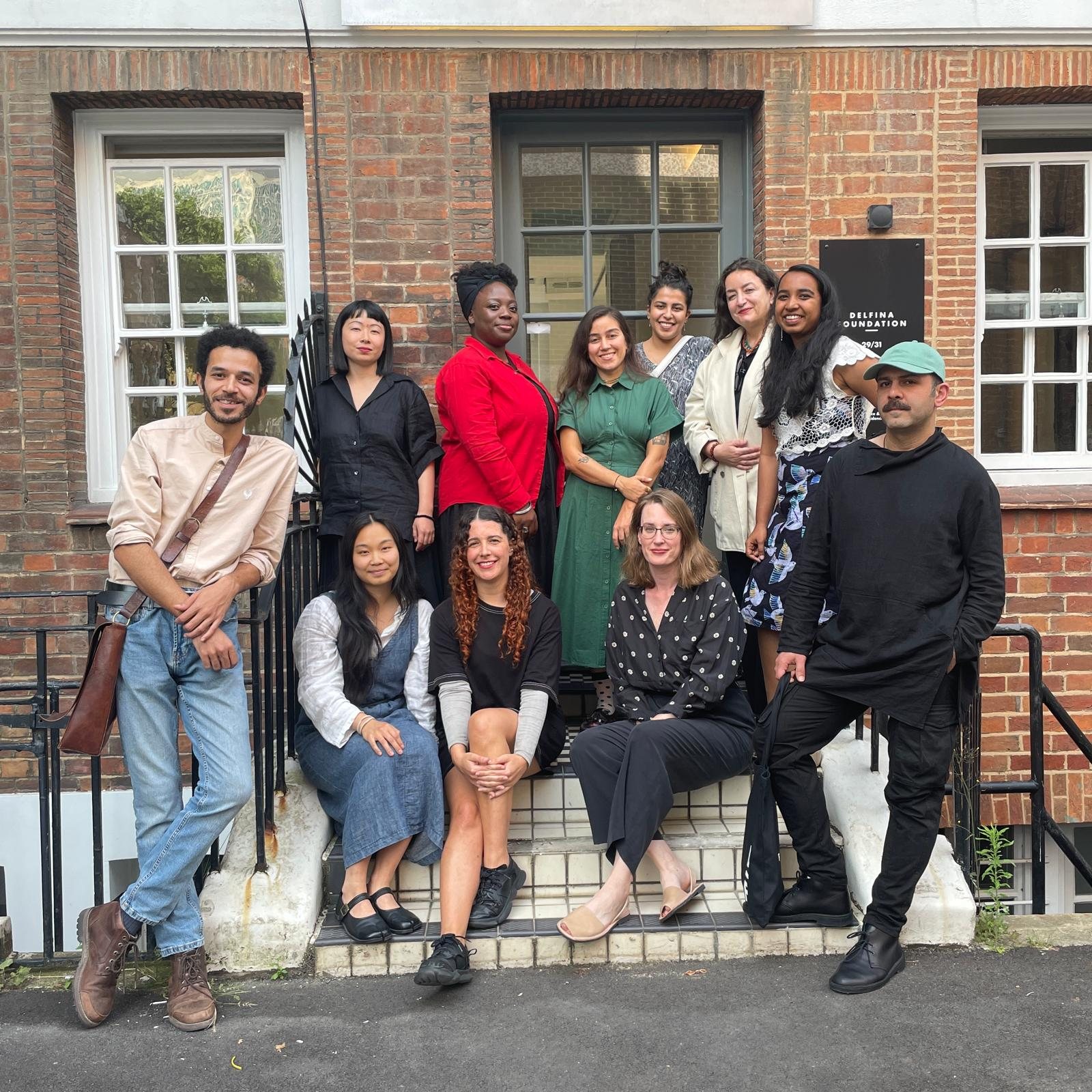 A group photo outside Delfina Foundation